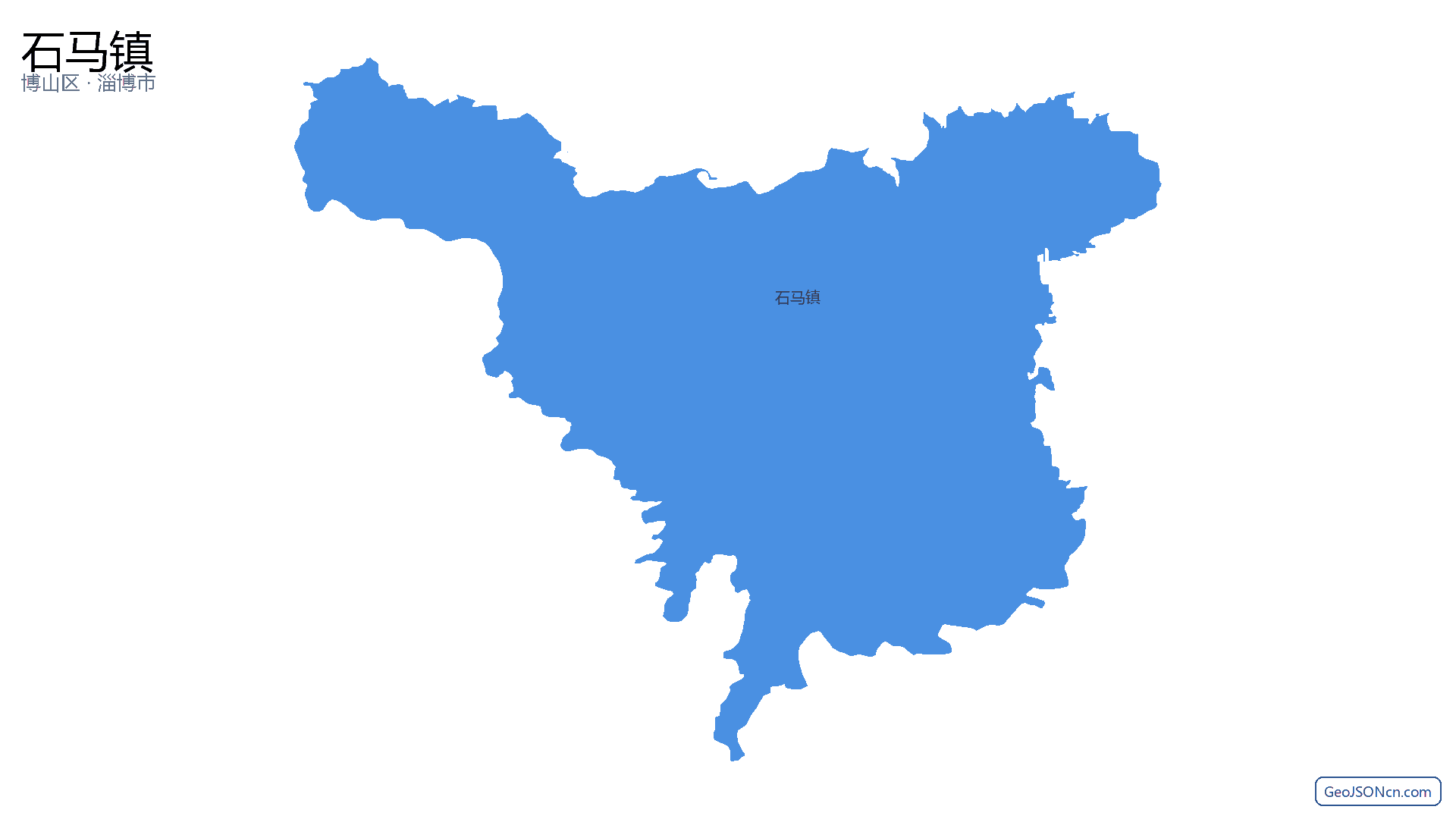 石马镇行政区划边界地图(博山区·淄博市),提供GeoJSON、SHP矢量边界数据下载及高清地图大图(PNG/JPG) - GeoJSONcn.com