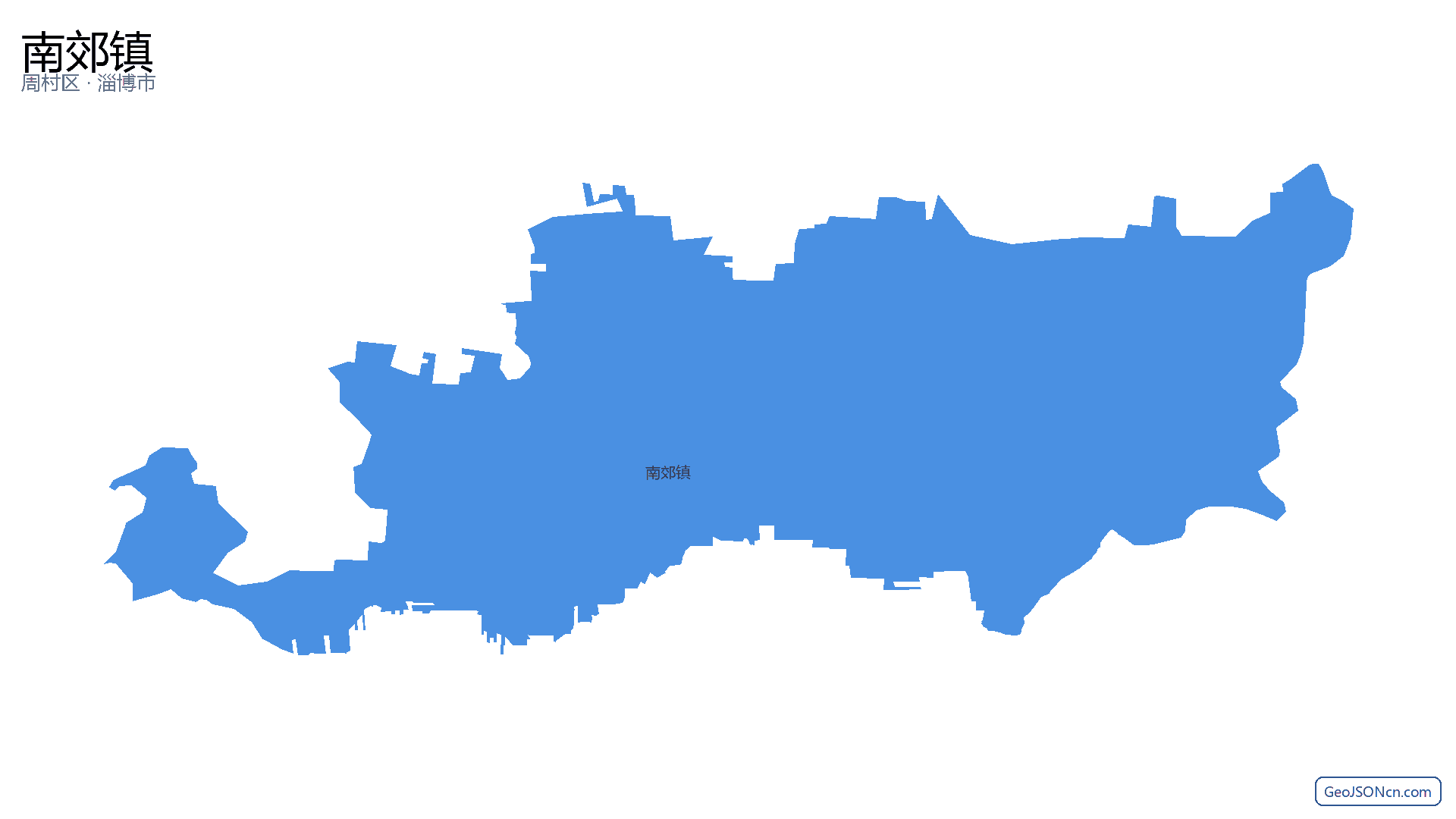 南郊镇行政区划边界地图（周村区·淄博市）,提供GeoJSON、SHP矢量边界数据下载及高清地图大图(PNG/JPG) - GeoJSONcn.com