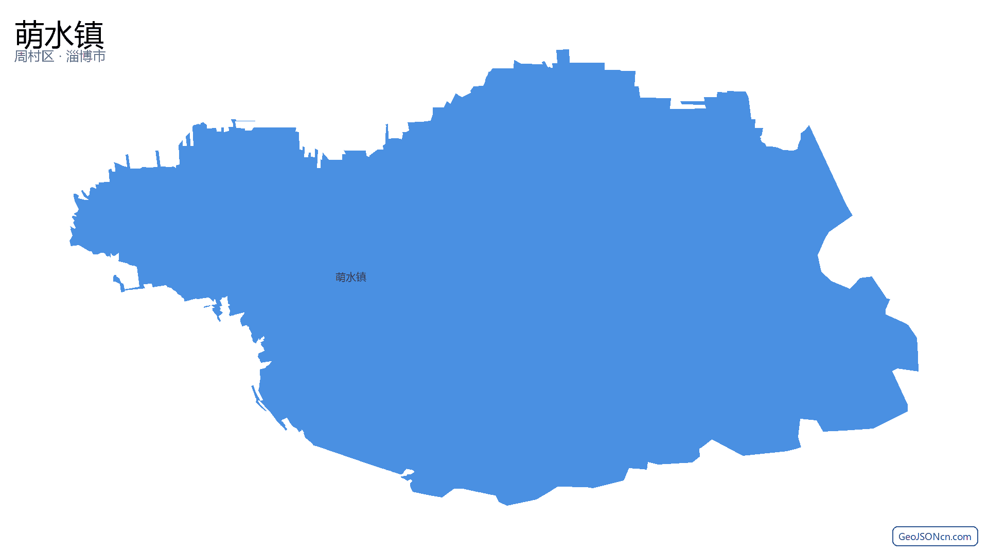 萌水镇行政区划边界地图(周村区·淄博市),提供GeoJSON、SHP矢量边界数据下载及高清地图大图(PNG/JPG) - GeoJSONcn.com