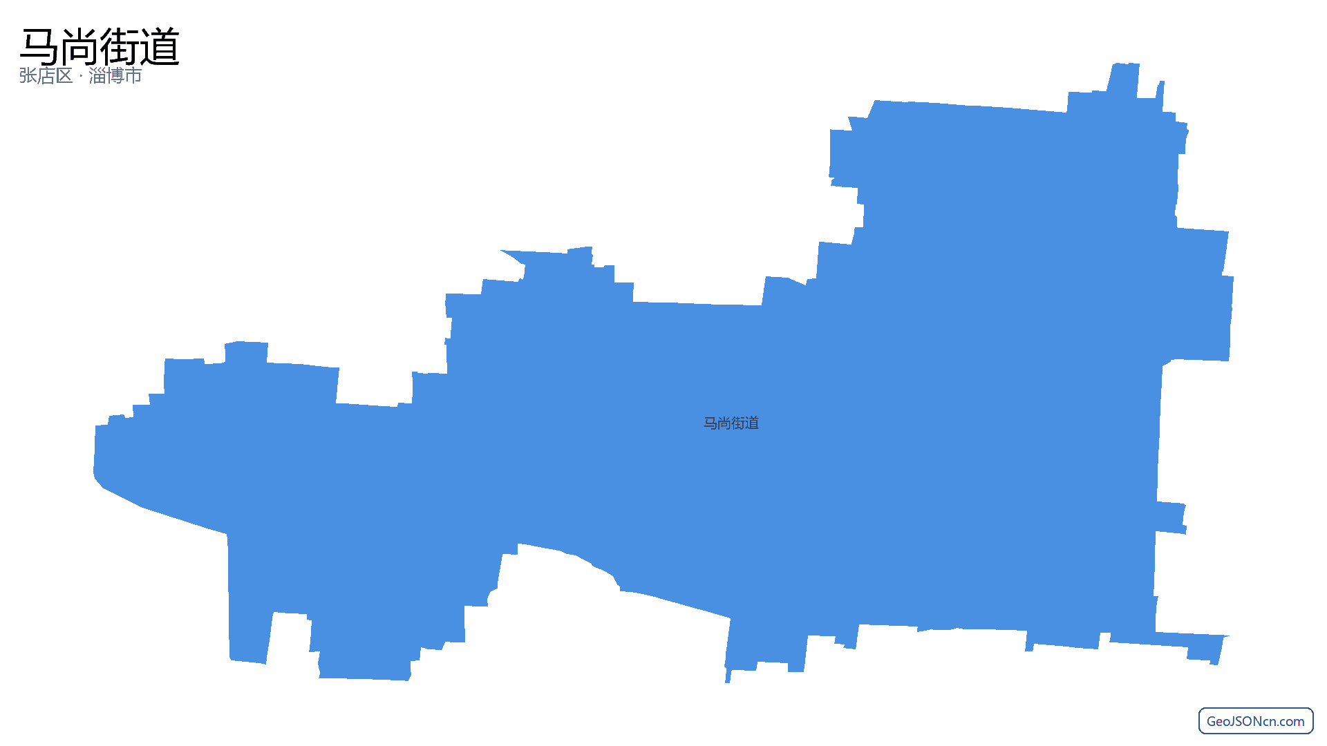 马尚街道行政区划边界地图（张店区·淄博市）,提供GeoJSON、SHP矢量边界数据下载及高清地图大图(PNG/JPG) - GeoJSONcn.com