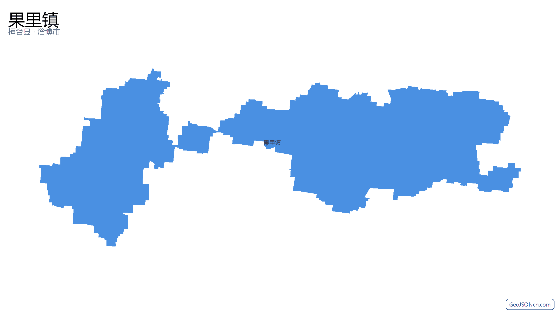 果里镇行政区划边界地图(桓台县·淄博市),提供GeoJSON、SHP矢量边界数据下载及高清地图大图(PNG/JPG) - GeoJSONcn.com