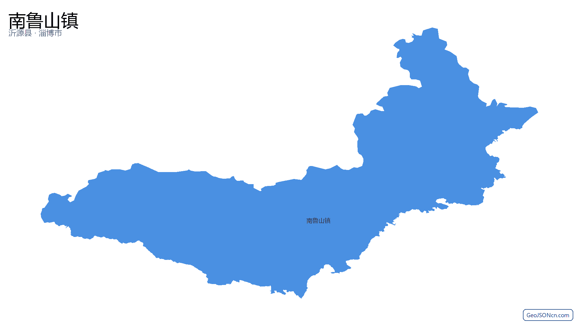 南鲁山镇行政区划边界地图（沂源县·淄博市）,提供GeoJSON、SHP矢量边界数据下载及高清地图大图(PNG/JPG) - GeoJSONcn.com