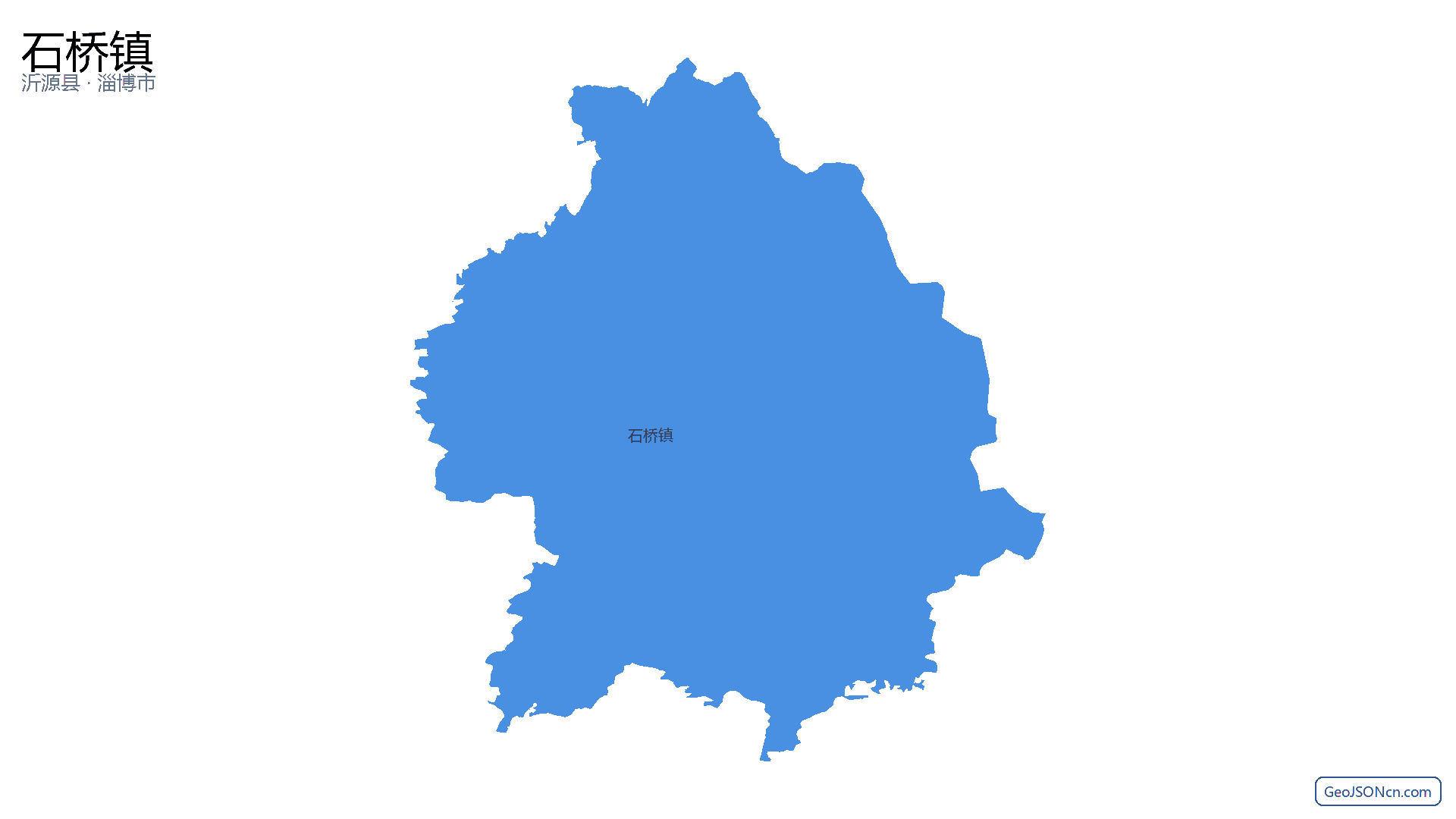 石桥镇行政区划边界地图（沂源县·淄博市）,提供GeoJSON、SHP矢量边界数据下载及高清地图大图(PNG/JPG) - GeoJSONcn.com