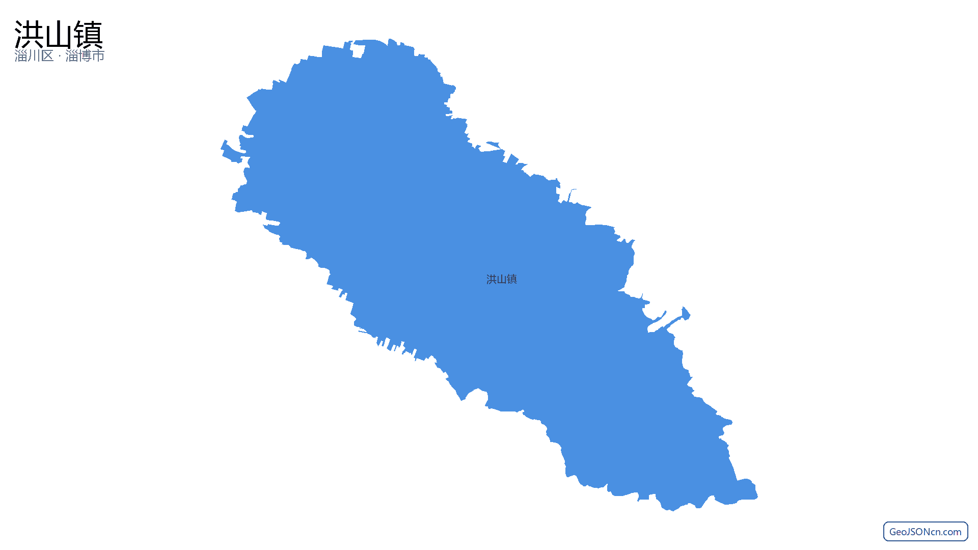 洪山镇行政区划边界地图(淄川区·淄博市),提供GeoJSON、SHP矢量边界数据下载及高清地图大图(PNG/JPG) - GeoJSONcn.com