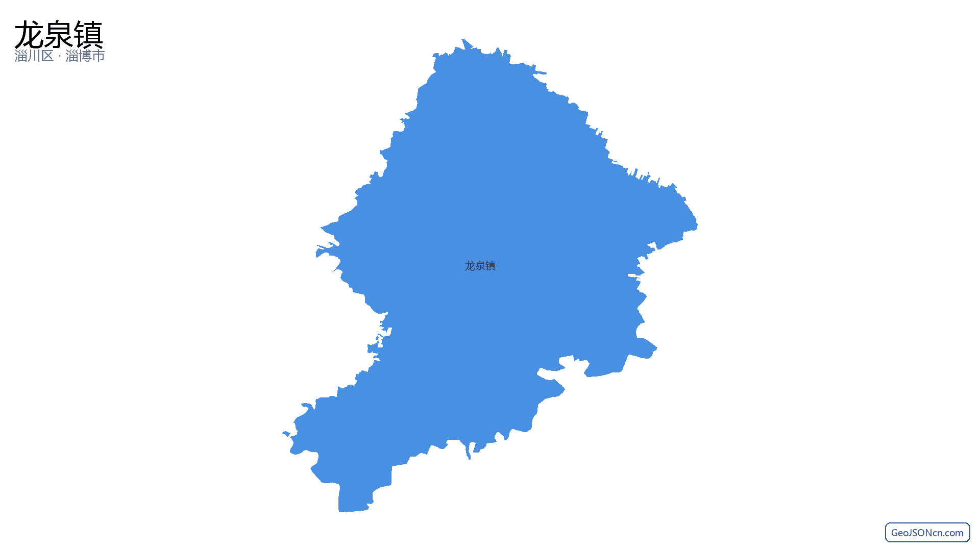 龙泉镇行政区划边界地图（淄川区·淄博市）,提供GeoJSON、SHP矢量边界数据下载及高清地图大图(PNG/JPG) - GeoJSONcn.com