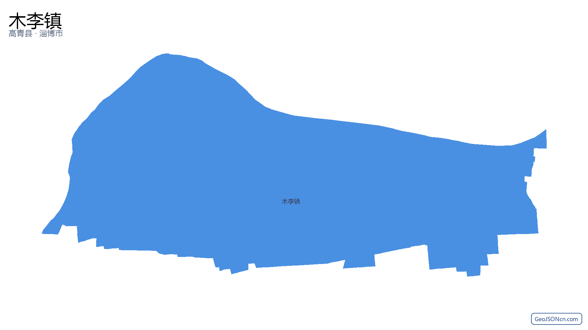 木李镇行政区划边界地图(高青县·淄博市),提供GeoJSON、SHP矢量边界数据下载及高清地图大图(PNG/JPG) - GeoJSONcn.com