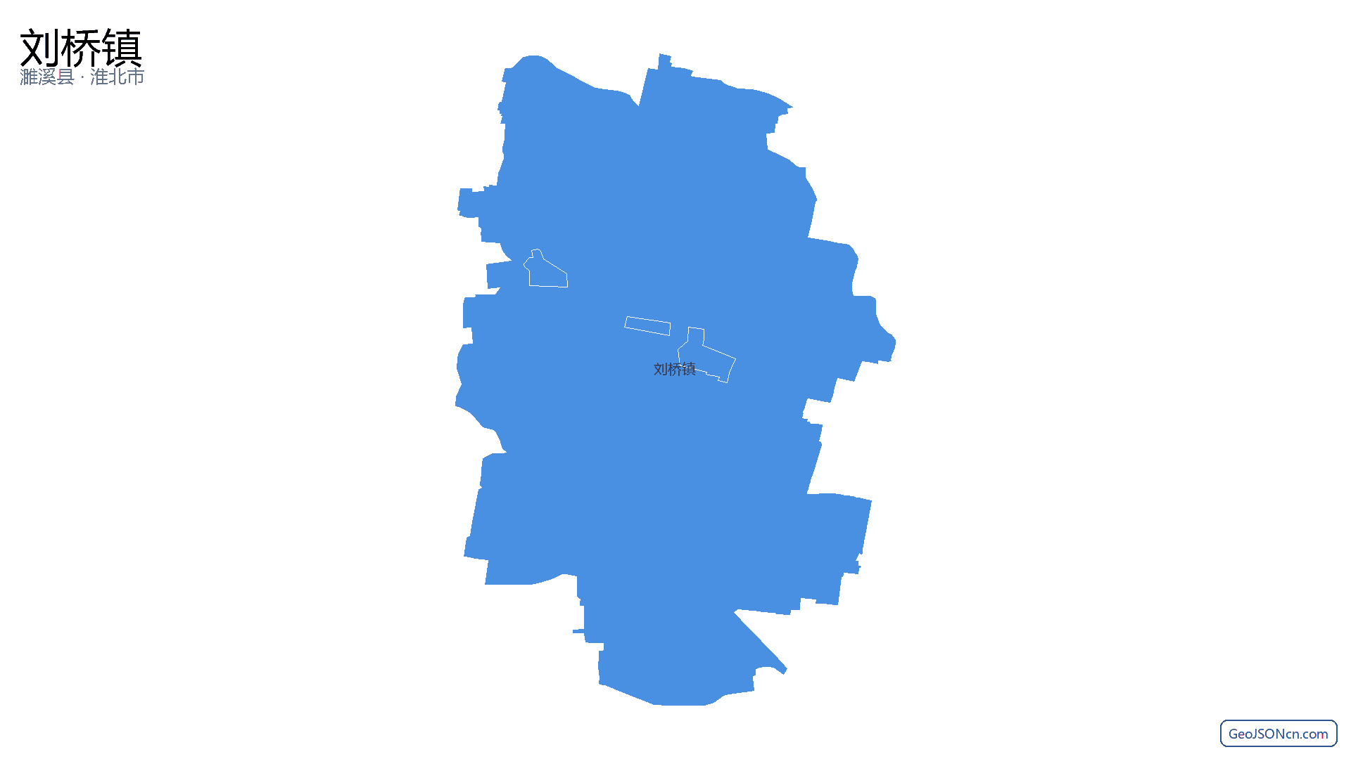 刘桥镇行政区划边界地图（濉溪县·淮北市）,提供GeoJSON、SHP矢量边界数据下载及高清地图大图(PNG/JPG) - GeoJSONcn.com