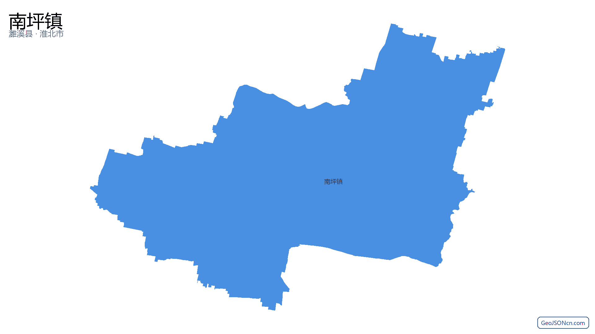 南坪镇行政区划边界地图(濉溪县·淮北市),提供GeoJSON、SHP矢量边界数据下载及高清地图大图(PNG/JPG) - GeoJSONcn.com