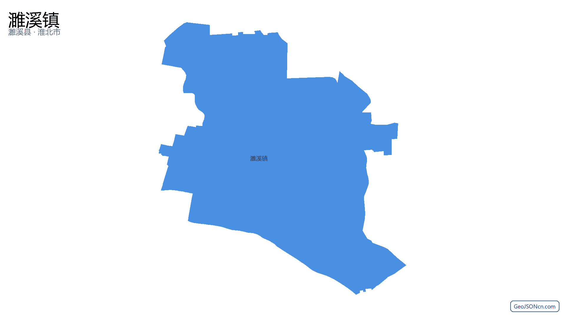 濉溪镇行政区划边界地图（濉溪县·淮北市）,提供GeoJSON、SHP矢量边界数据下载及高清地图大图(PNG/JPG) - GeoJSONcn.com