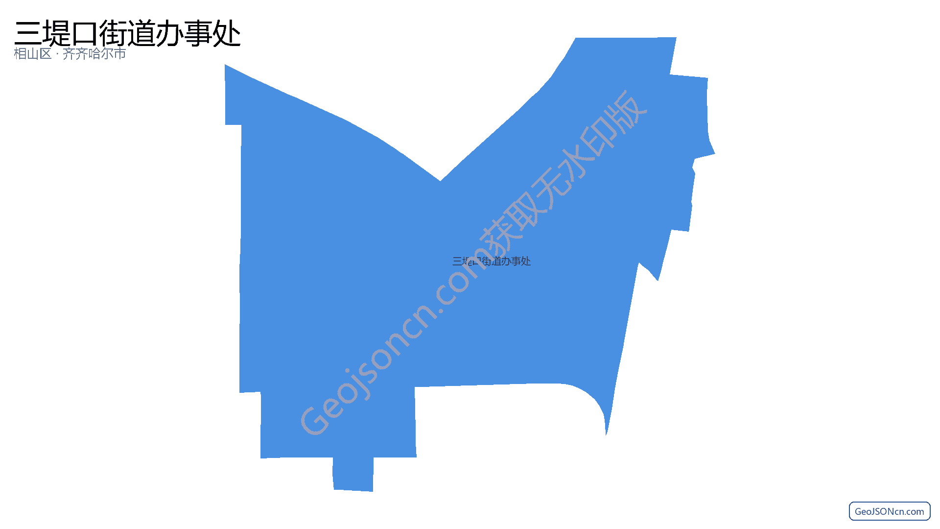 三堤口街道办事处行政区划边界地图（相山区·淮北市）,提供GeoJSON、SHP矢量边界数据下载及高清地图大图(PNG/JPG) - GeoJSONcn.com