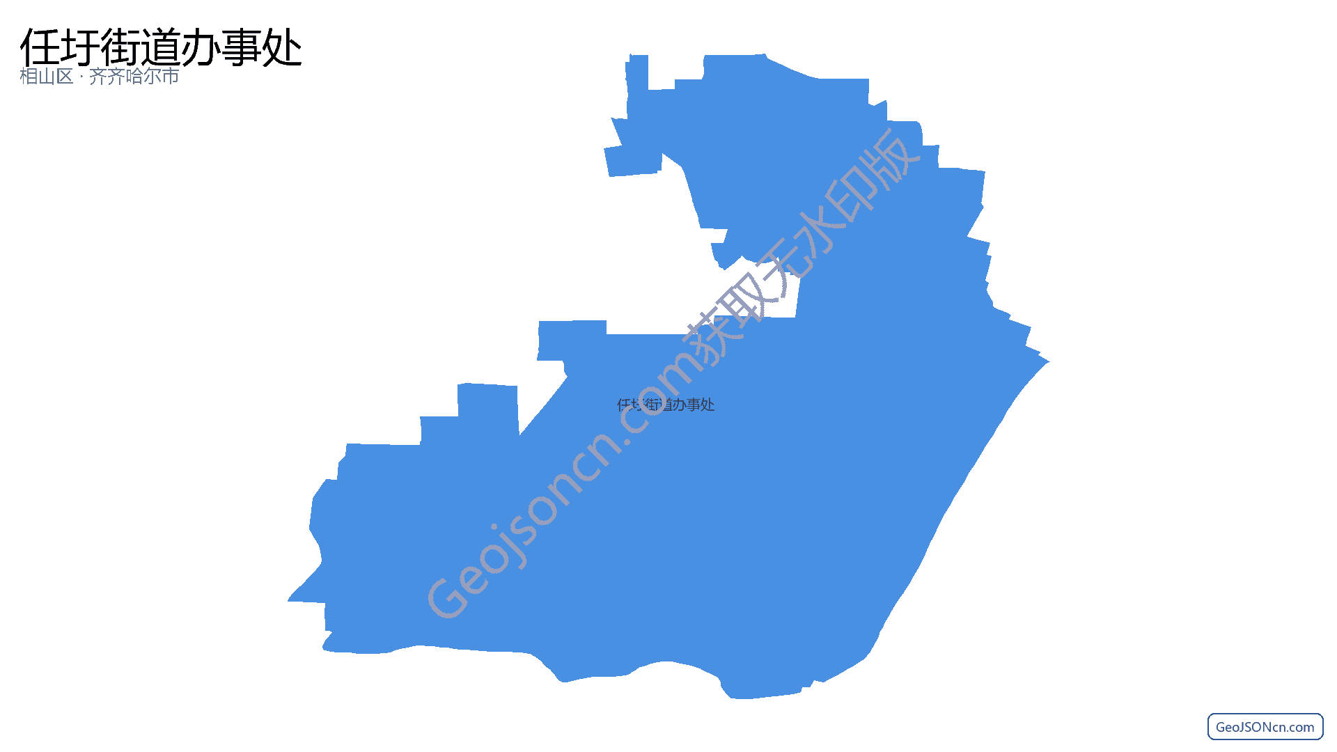 任圩街道办事处行政区划边界地图（相山区·淮北市）,提供GeoJSON、SHP矢量边界数据下载及高清地图大图(PNG/JPG) - GeoJSONcn.com