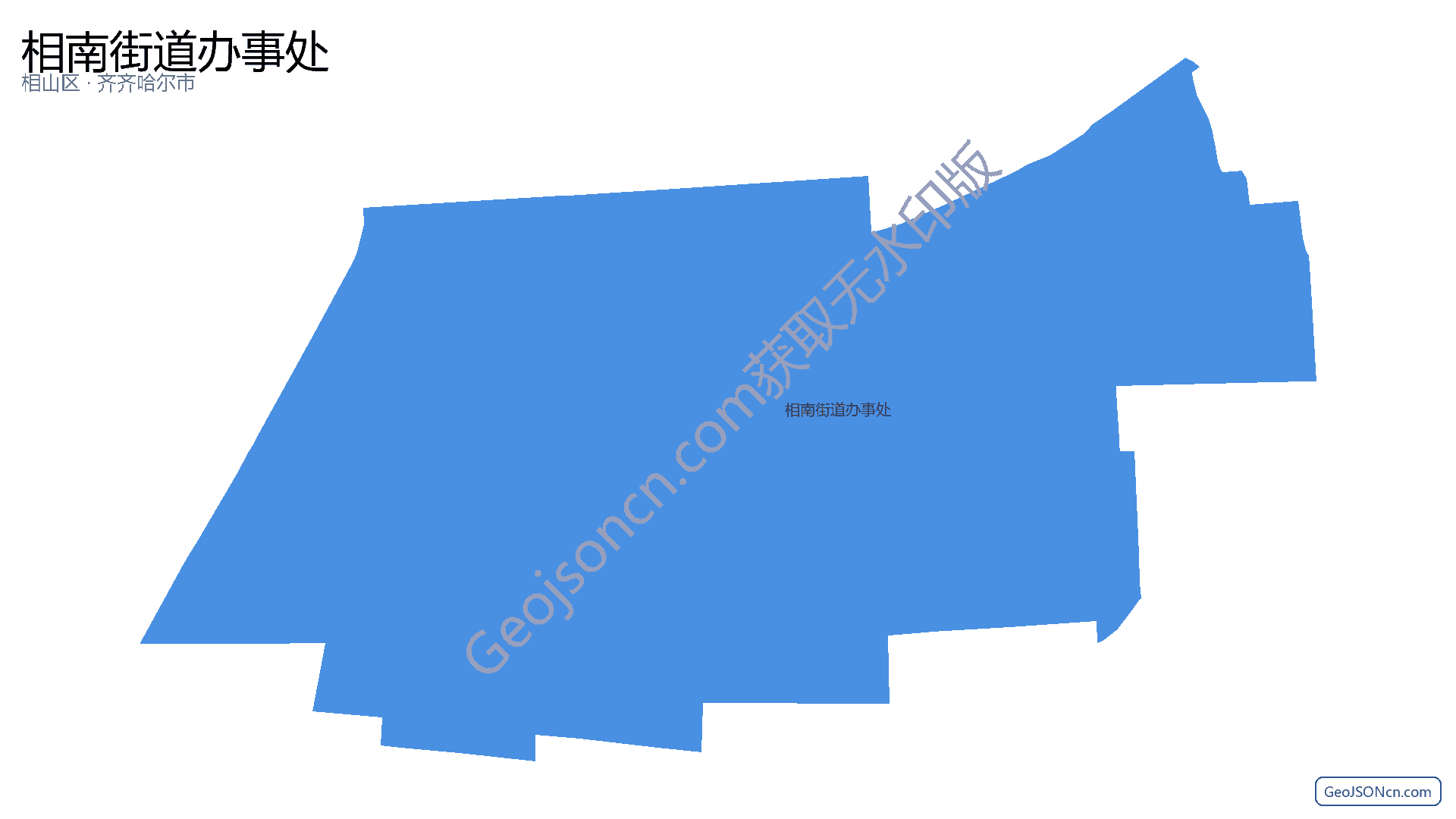 相南街道办事处行政区划边界地图（相山区·淮北市）,提供GeoJSON、SHP矢量边界数据下载及高清地图大图(PNG/JPG) - GeoJSONcn.com