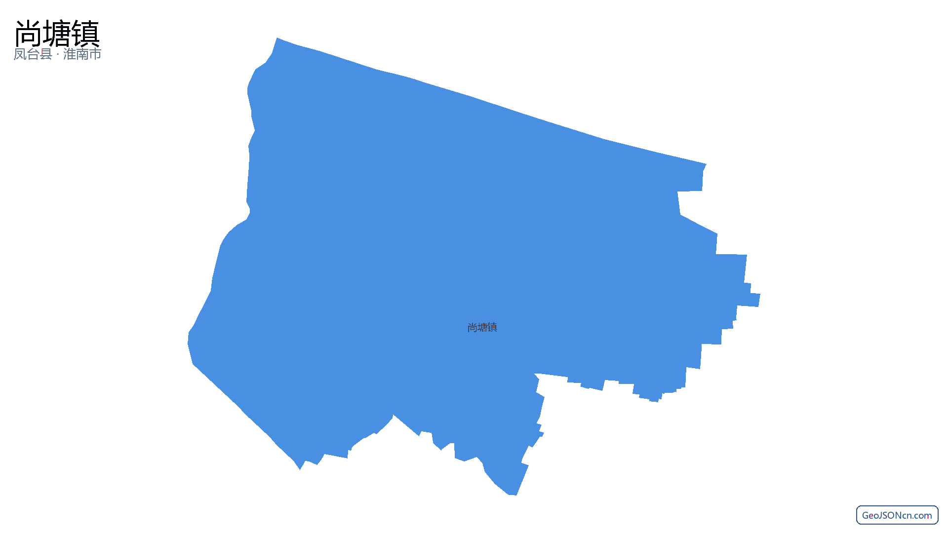 尚塘镇行政区划边界地图（凤台县·淮南市）,提供GeoJSON、SHP矢量边界数据下载及高清地图大图(PNG/JPG) - GeoJSONcn.com