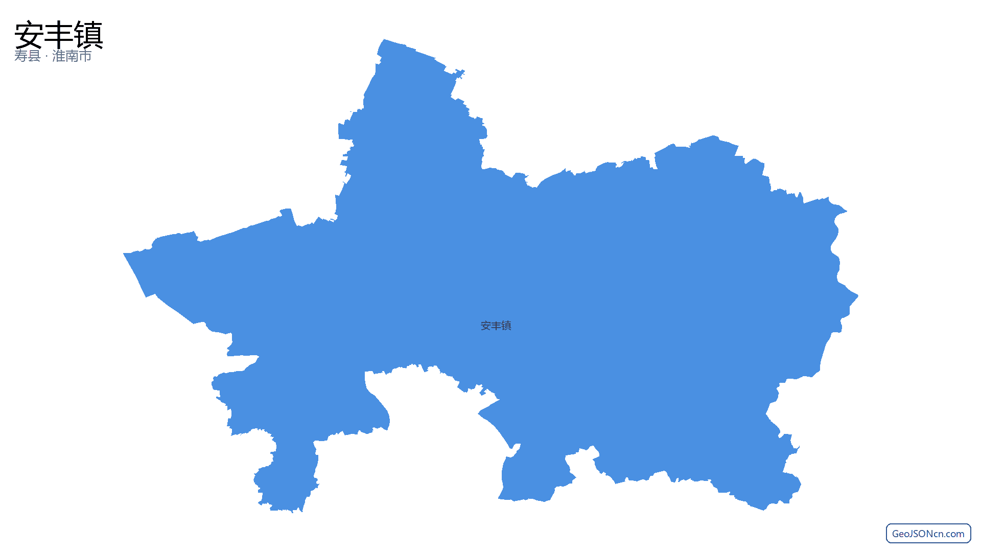 安丰镇行政区划边界地图（寿县·淮南市）,提供GeoJSON、SHP矢量边界数据下载及高清地图大图(PNG/JPG) - GeoJSONcn.com