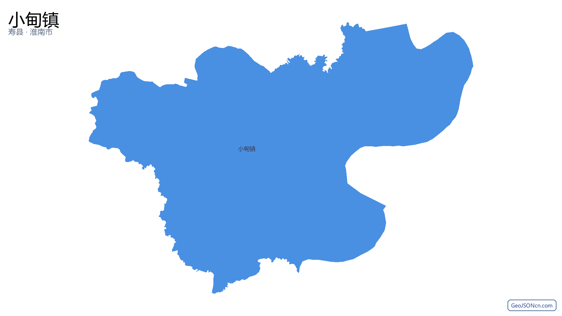 小甸镇行政区划边界地图（寿县·淮南市）,提供GeoJSON、SHP矢量边界数据下载及高清地图大图(PNG/JPG) - GeoJSONcn.com