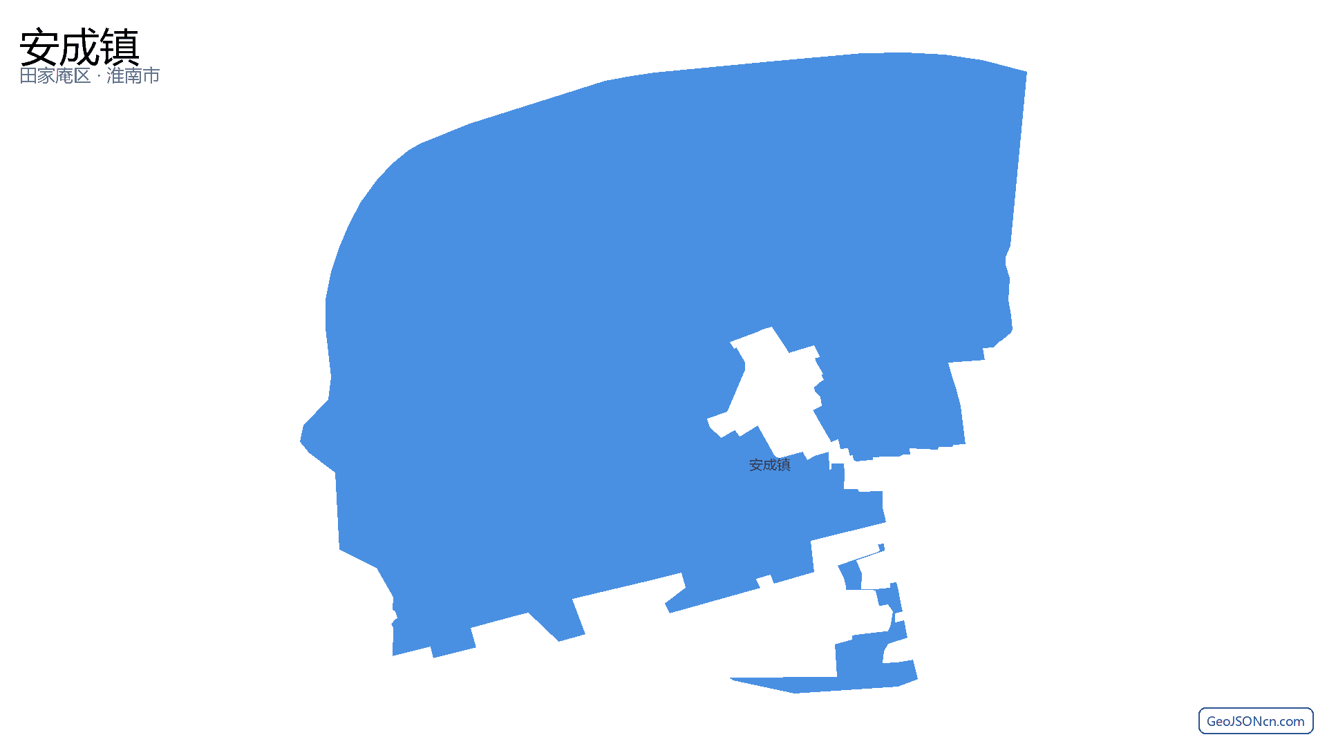 安成镇行政区划边界地图(田家庵区·淮南市),提供GeoJSON、SHP矢量边界数据下载及高清地图大图(PNG/JPG) - GeoJSONcn.com