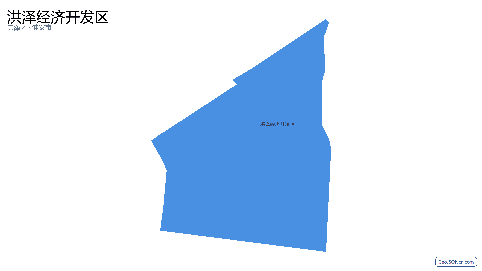 洪泽经济开发区行政区划边界地图（洪泽区·淮安市）,提供GeoJSON、SHP矢量边界数据下载及高清地图大图(PNG/JPG) - GeoJSONcn.com