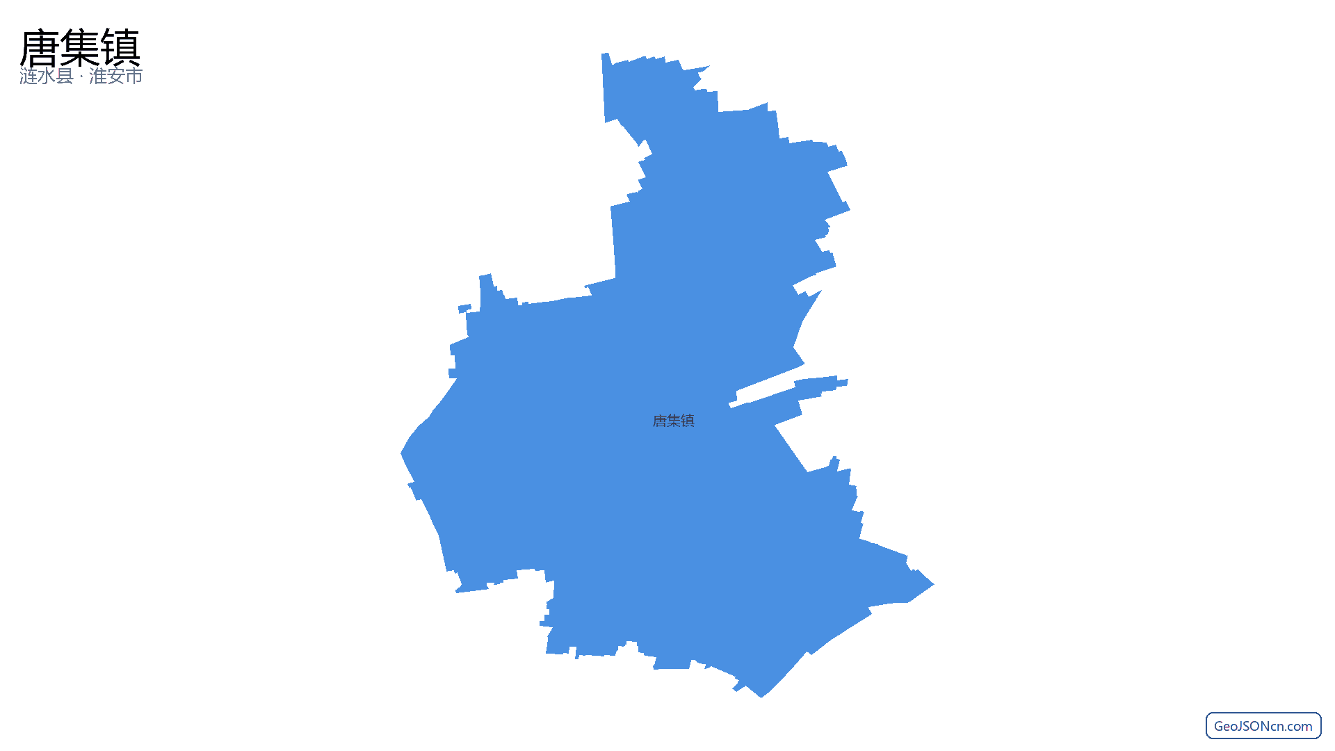 唐集镇行政区划边界地图（涟水县·淮安市）,提供GeoJSON、SHP矢量边界数据下载及高清地图大图(PNG/JPG) - GeoJSONcn.com