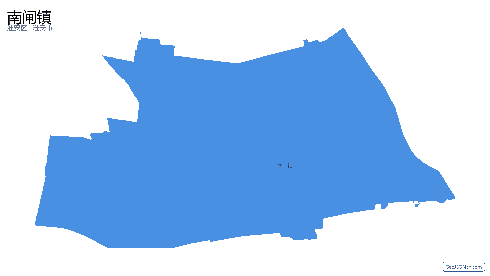 南闸镇行政区划边界地图（淮安区·淮安市）,提供GeoJSON、SHP矢量边界数据下载及高清地图大图(PNG/JPG) - GeoJSONcn.com