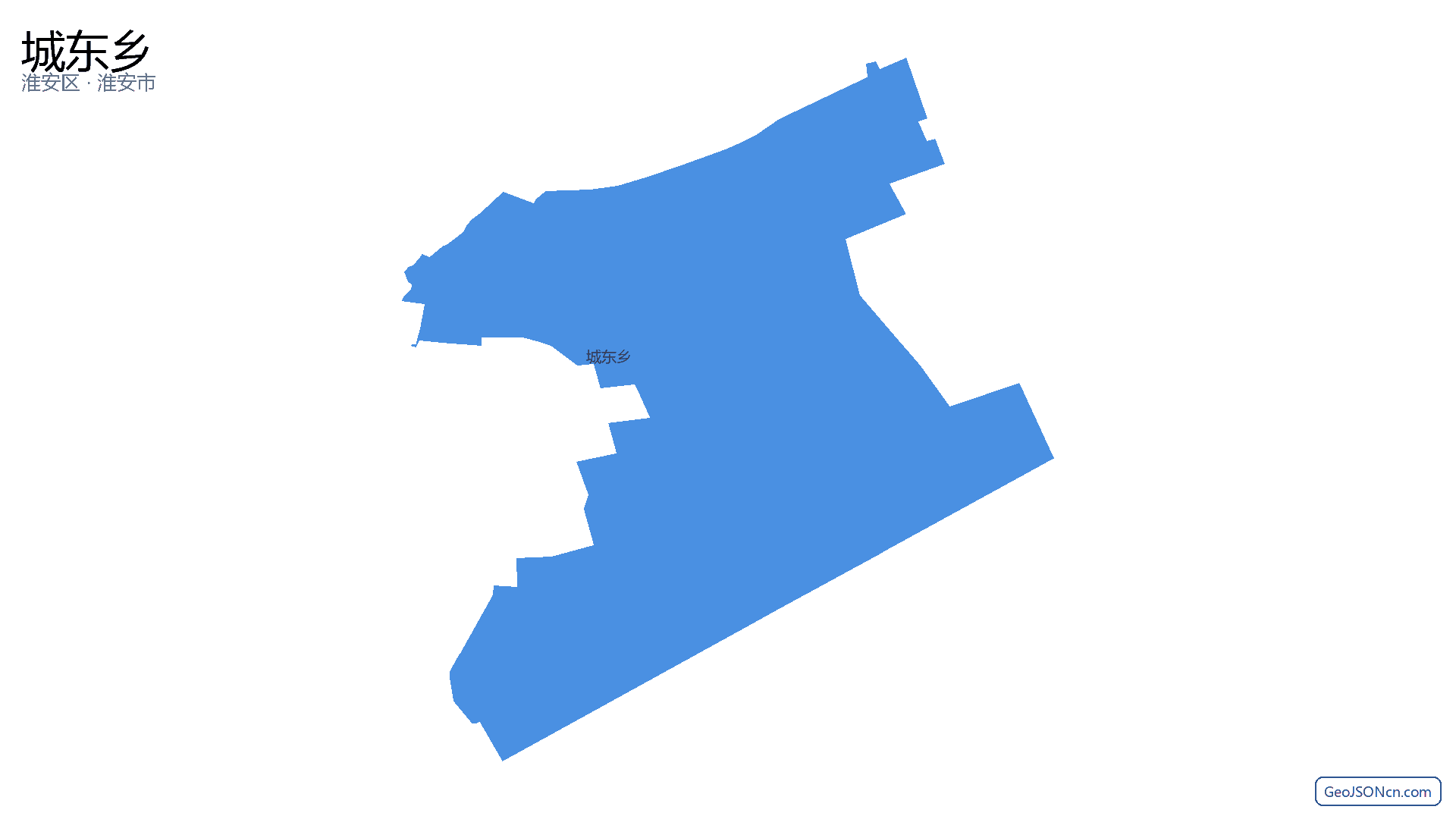 城东乡行政区划边界地图（淮安区·淮安市）,提供GeoJSON、SHP矢量边界数据下载及高清地图大图(PNG/JPG) - GeoJSONcn.com