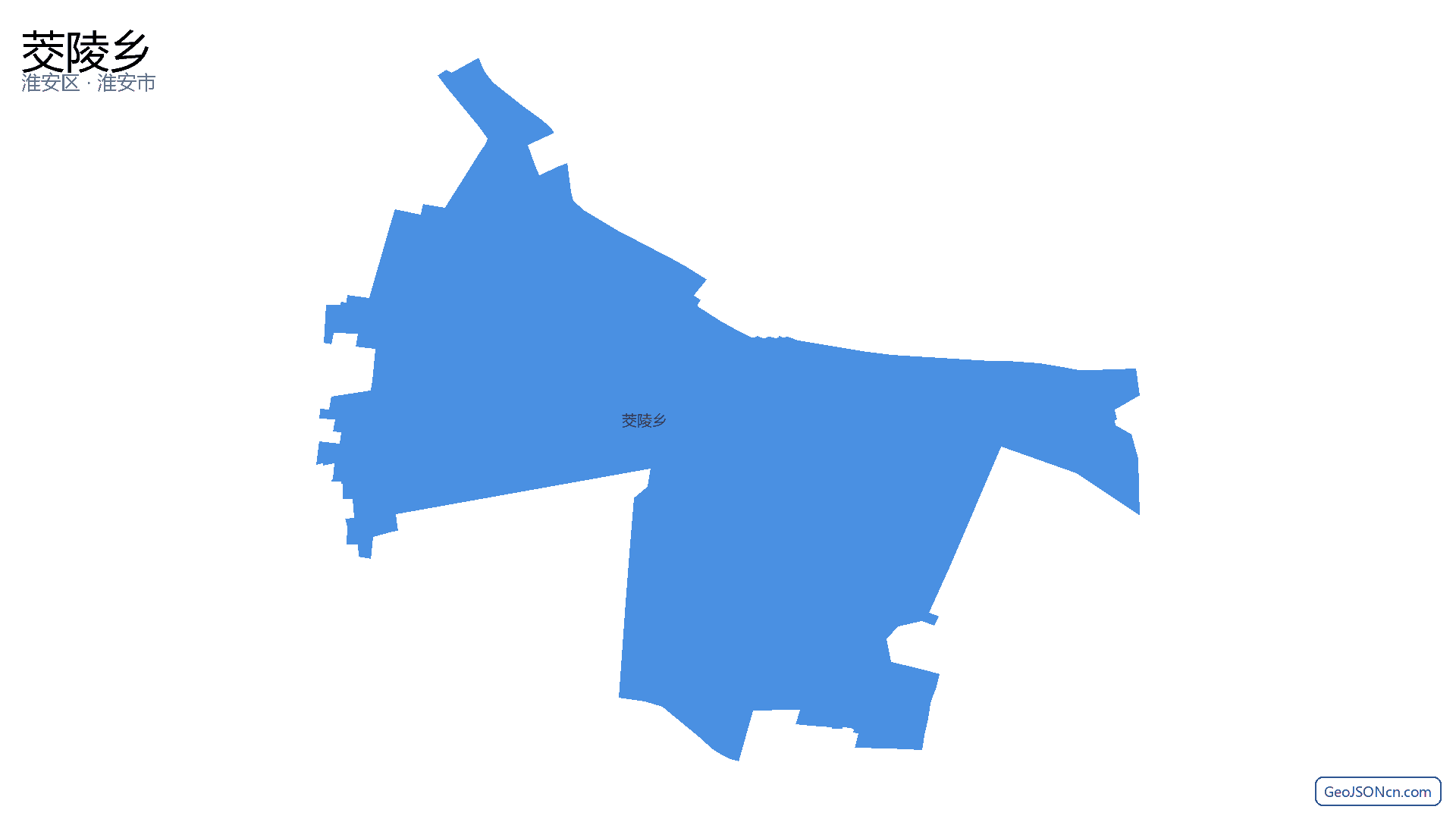 茭陵乡行政区划边界地图(淮安区·淮安市),提供GeoJSON、SHP矢量边界数据下载及高清地图大图(PNG/JPG) - GeoJSONcn.com