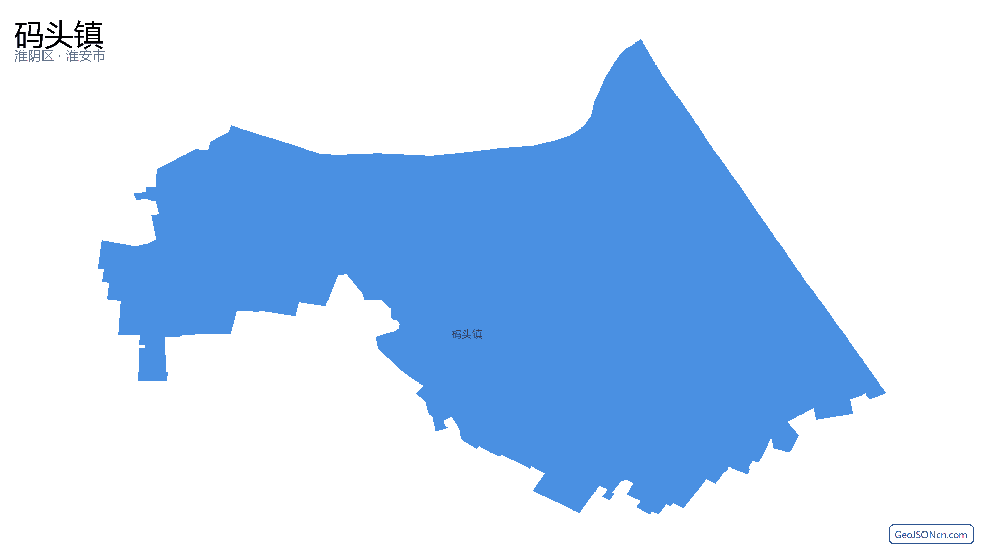 码头镇行政区划边界地图(淮阴区·淮安市),提供GeoJSON、SHP矢量边界数据下载及高清地图大图(PNG/JPG) - GeoJSONcn.com