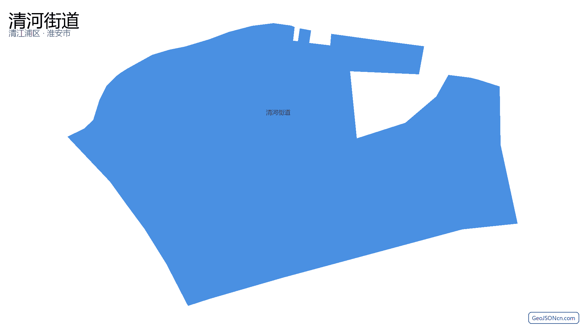 清河街道行政区划边界地图（清江浦区·淮安市）,提供GeoJSON、SHP矢量边界数据下载及高清地图大图(PNG/JPG) - GeoJSONcn.com