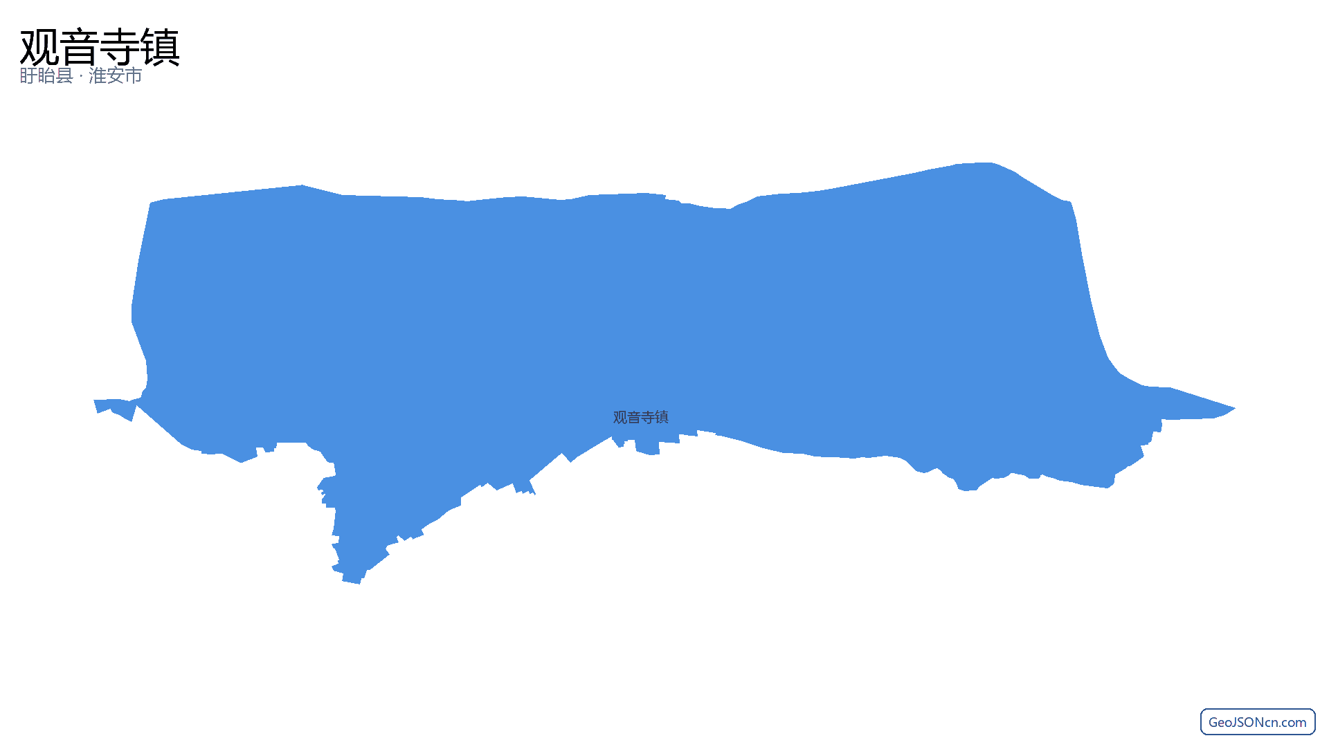 观音寺镇行政区划边界地图（盱眙县·淮安市）,提供GeoJSON、SHP矢量边界数据下载及高清地图大图(PNG/JPG) - GeoJSONcn.com