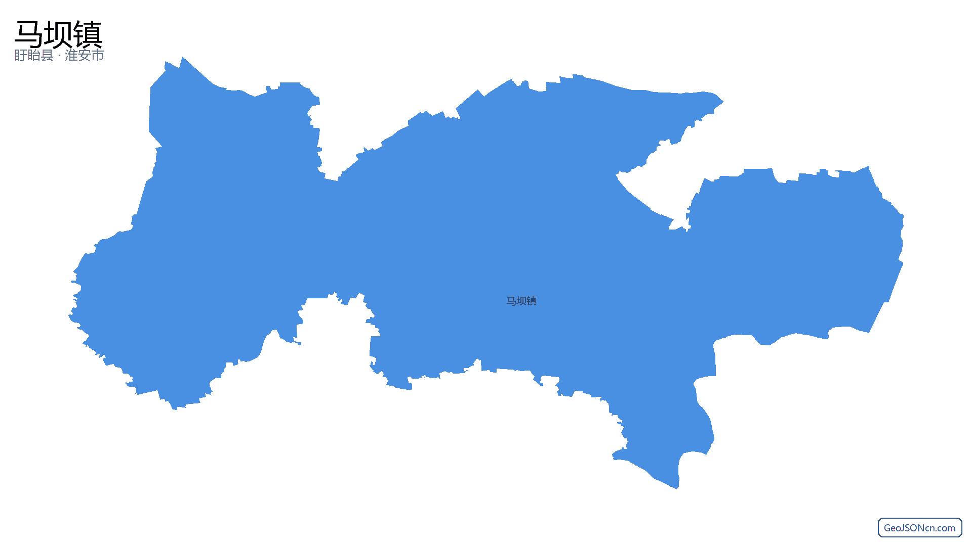 马坝镇行政区划边界地图(盱眙县·淮安市),提供GeoJSON、SHP矢量边界数据下载及高清地图大图(PNG/JPG) - GeoJSONcn.com