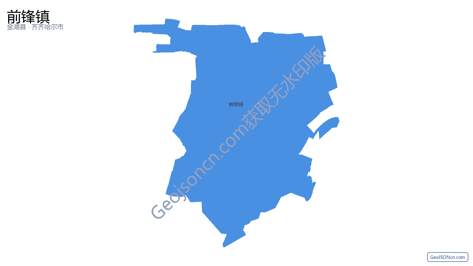 前锋镇行政区划边界地图（金湖县·淮安市）,提供GeoJSON、SHP矢量边界数据下载及高清地图大图(PNG/JPG) - GeoJSONcn.com