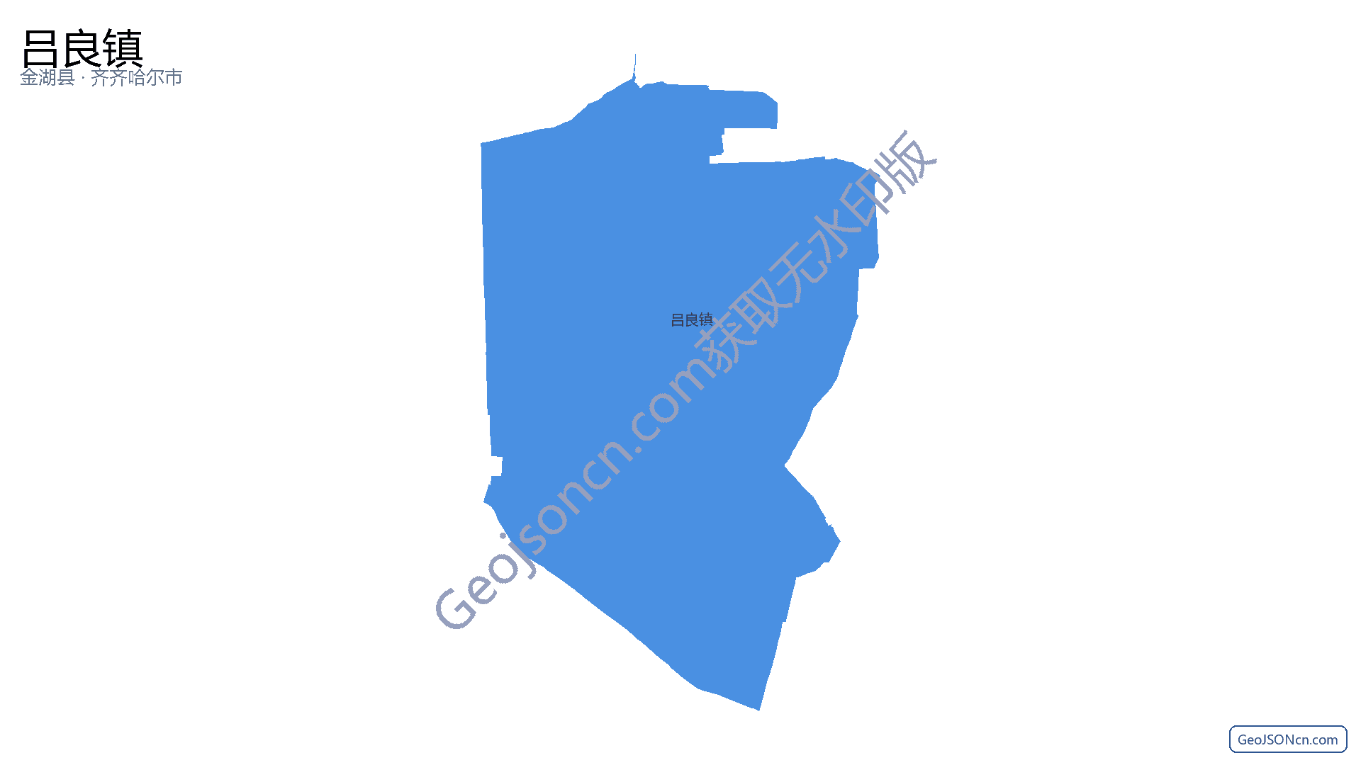 吕良镇行政区划边界地图(金湖县·淮安市),提供GeoJSON、SHP矢量边界数据下载及高清地图大图(PNG/JPG) - GeoJSONcn.com