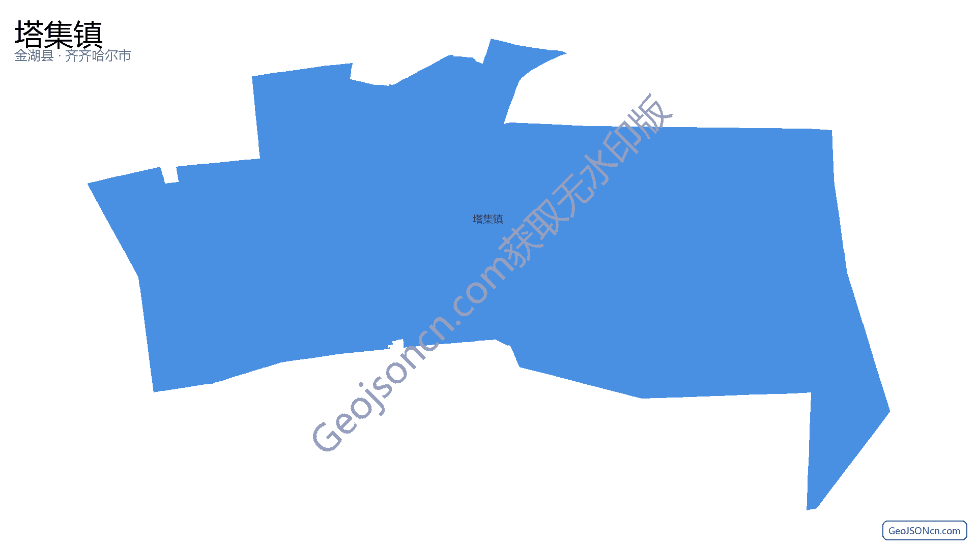 塔集镇行政区划边界地图(金湖县·淮安市),提供GeoJSON、SHP矢量边界数据下载及高清地图大图(PNG/JPG) - GeoJSONcn.com