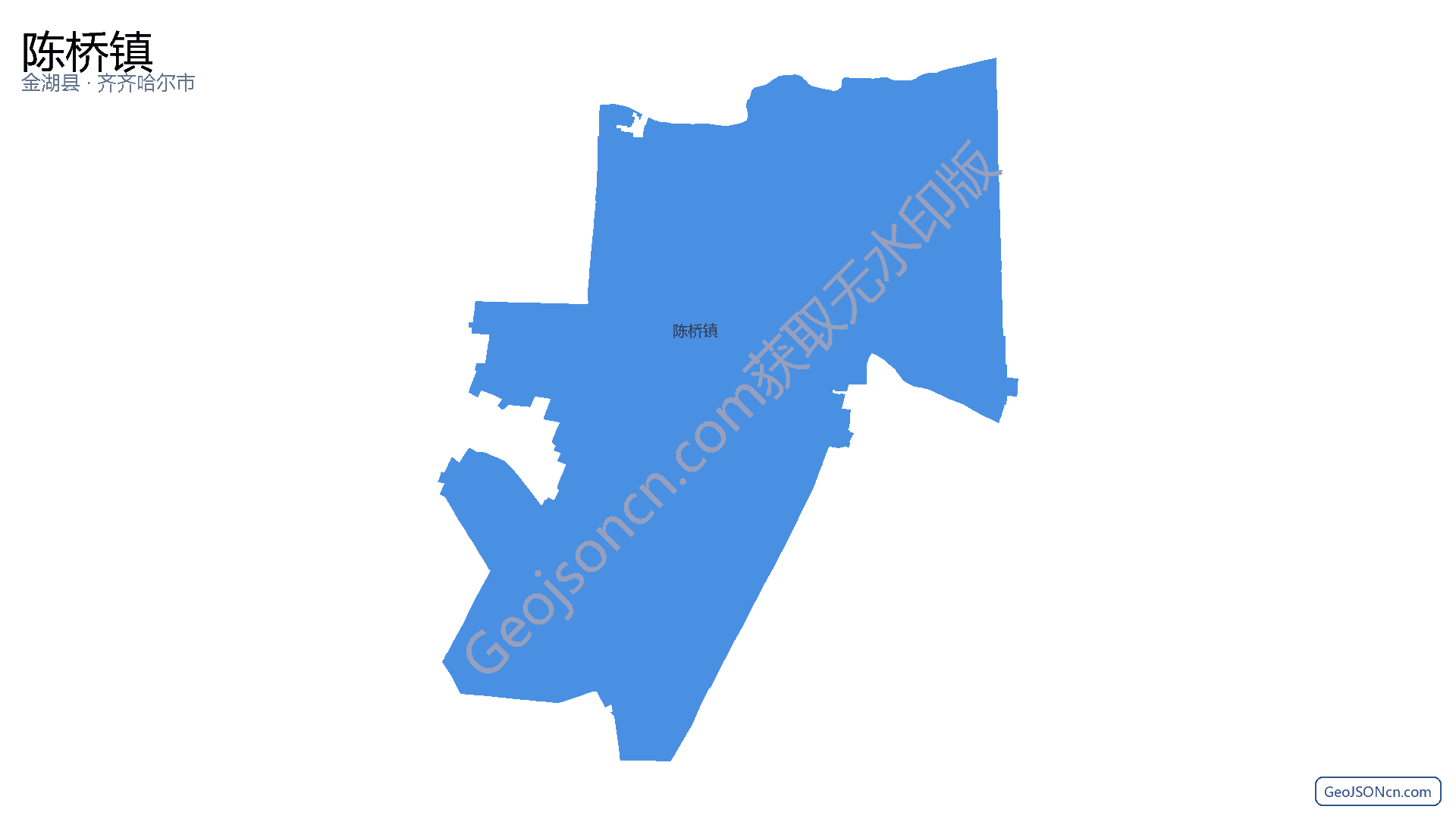 陈桥镇行政区划边界地图（金湖县·淮安市）,提供GeoJSON、SHP矢量边界数据下载及高清地图大图(PNG/JPG) - GeoJSONcn.com