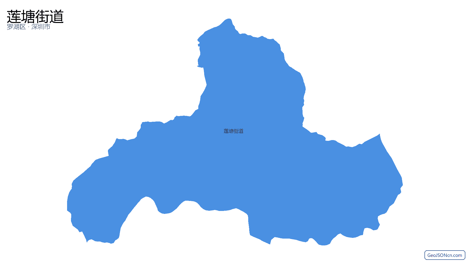莲塘街道行政区划边界地图(罗湖区·深圳市),提供GeoJSON、SHP矢量边界数据下载及高清地图大图(PNG/JPG) - GeoJSONcn.com