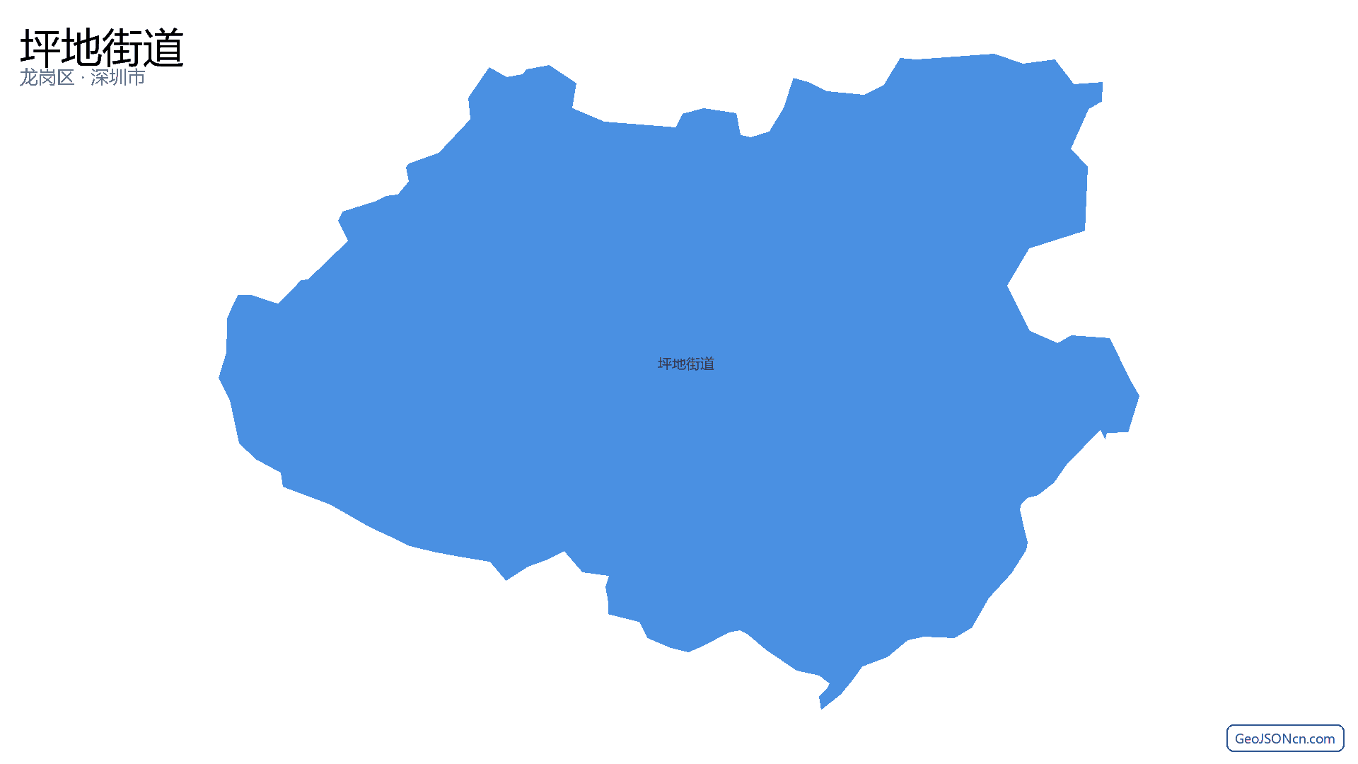 坪地街道行政区划边界地图(龙岗区·深圳市),提供GeoJSON、SHP矢量边界数据下载及高清地图大图(PNG/JPG) - GeoJSONcn.com