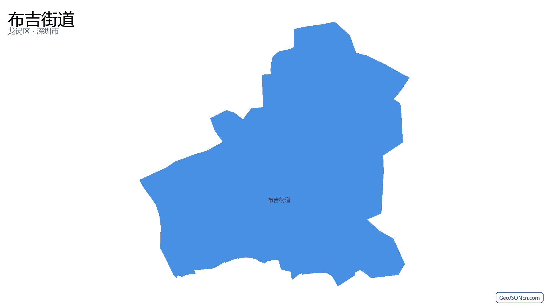 布吉街道行政区划边界地图（龙岗区·深圳市）,提供GeoJSON、SHP矢量边界数据下载及高清地图大图(PNG/JPG) - GeoJSONcn.com