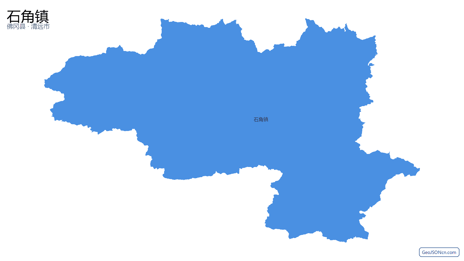 石角镇行政区划边界地图(佛冈县·清远市),提供GeoJSON、SHP矢量边界数据下载及高清地图大图(PNG/JPG) - GeoJSONcn.com
