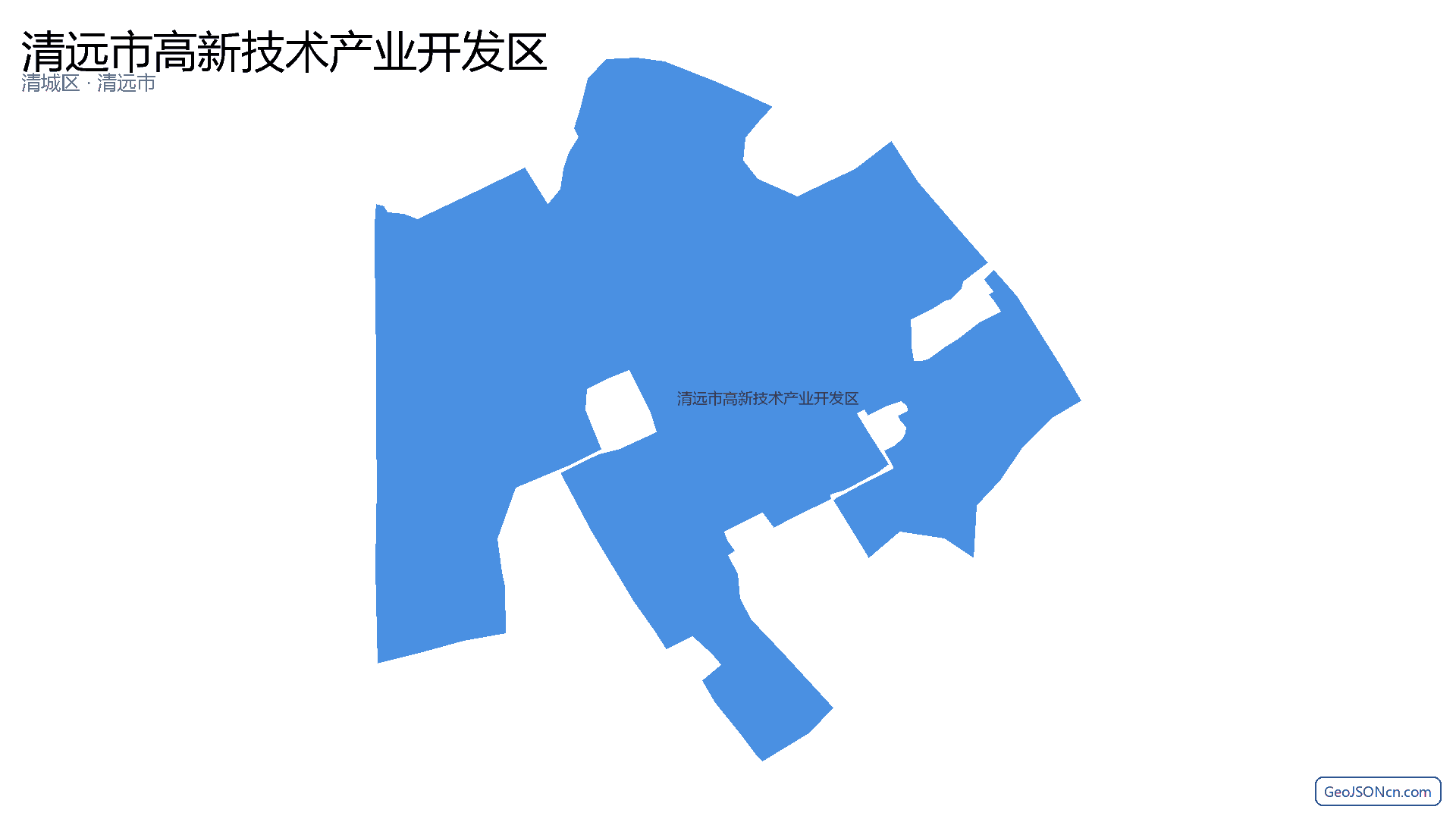 清远市高新技术产业开发区行政区划边界地图(清城区·清远市),提供GeoJSON、SHP矢量边界数据下载及高清地图大图(PNG/JPG) - GeoJSONcn.com