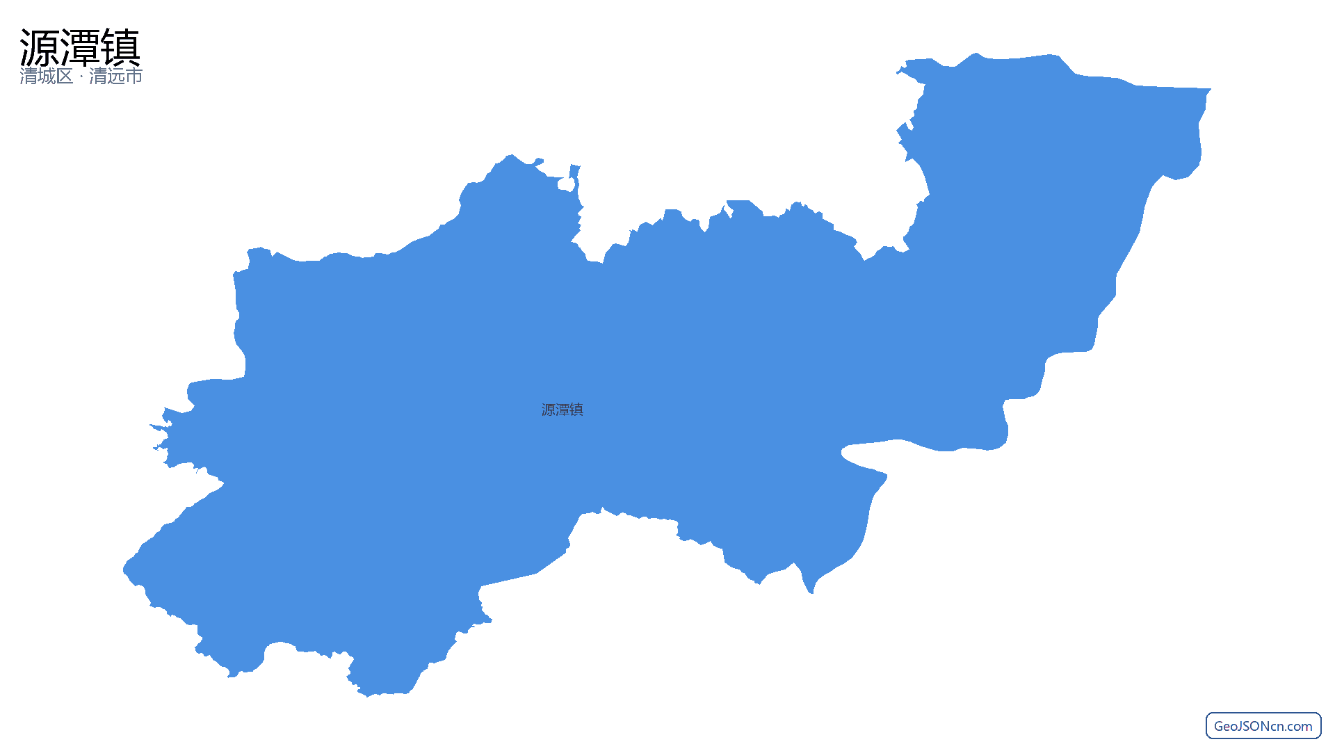 源潭镇行政区划边界地图(清城区·清远市),提供GeoJSON、SHP矢量边界数据下载及高清地图大图(PNG/JPG) - GeoJSONcn.com