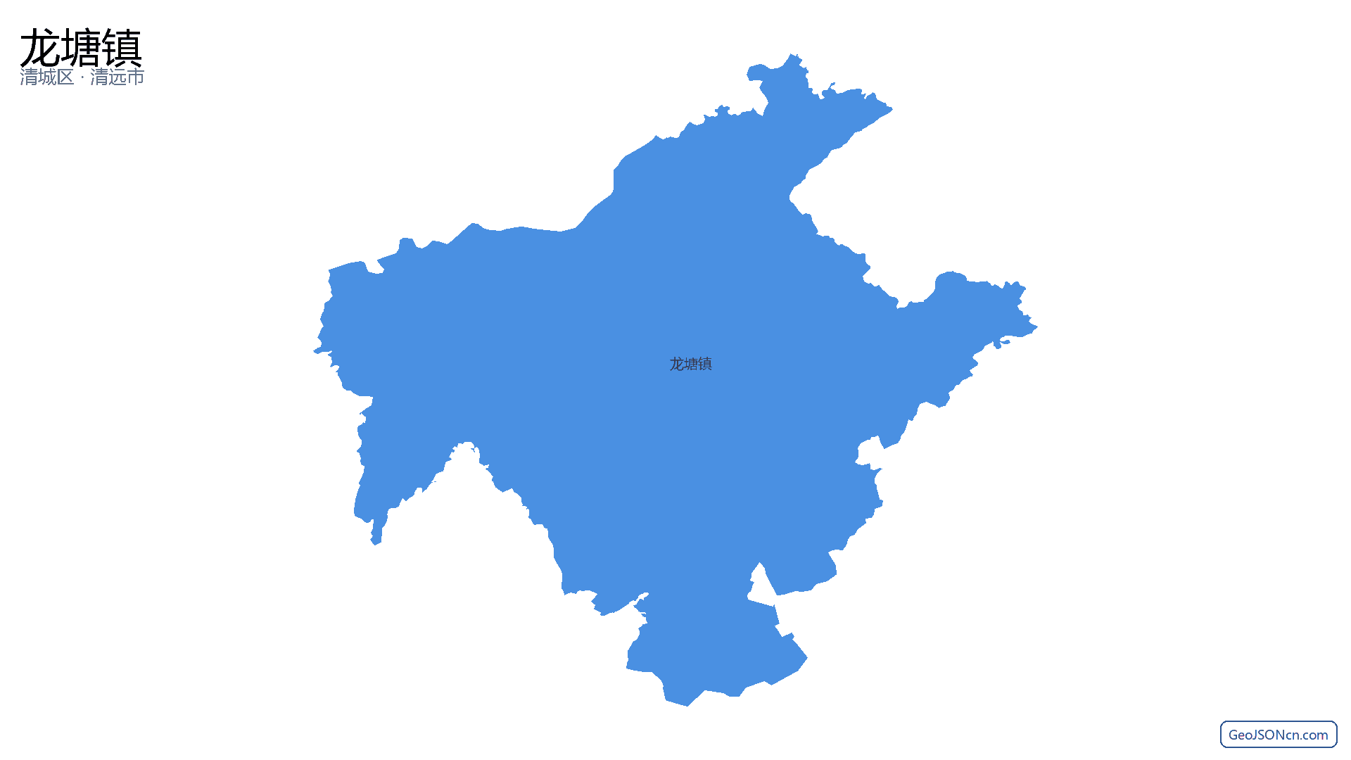 龙塘镇行政区划边界地图(清城区·清远市),提供GeoJSON、SHP矢量边界数据下载及高清地图大图(PNG/JPG) - GeoJSONcn.com