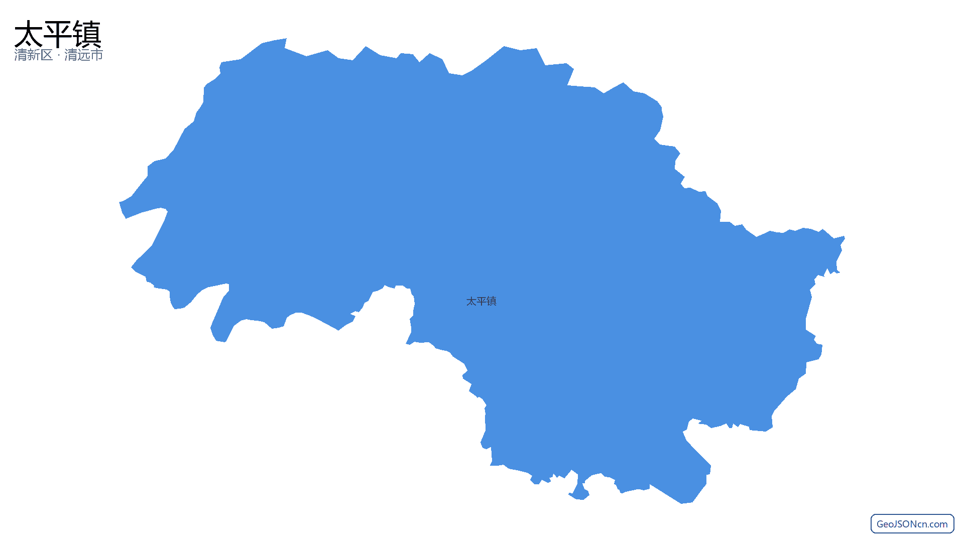 太平镇行政区划边界地图（清新区·清远市）,提供GeoJSON、SHP矢量边界数据下载及高清地图大图(PNG/JPG) - GeoJSONcn.com