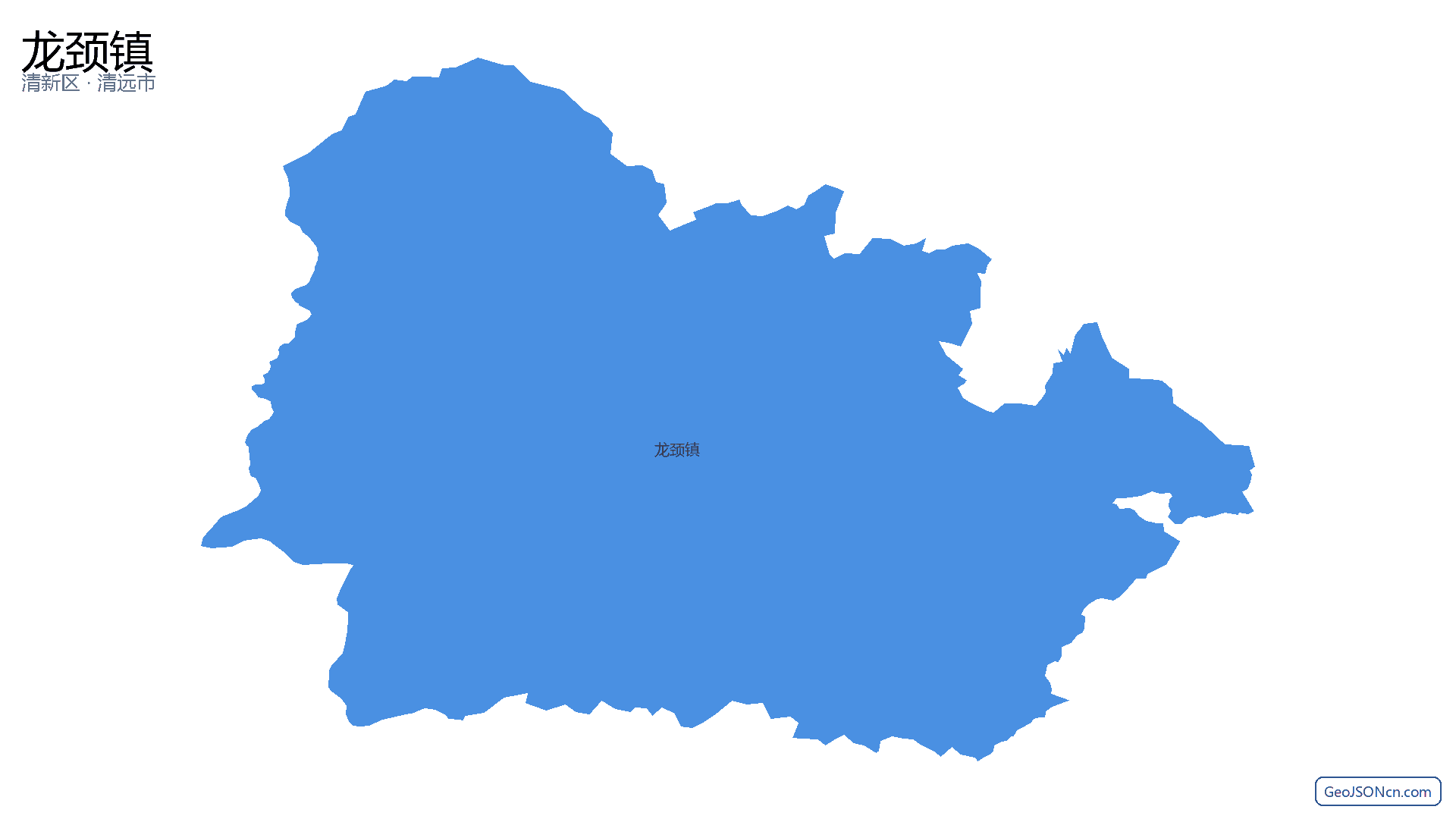 龙颈镇行政区划边界地图(清新区·清远市),提供GeoJSON、SHP矢量边界数据下载及高清地图大图(PNG/JPG) - GeoJSONcn.com