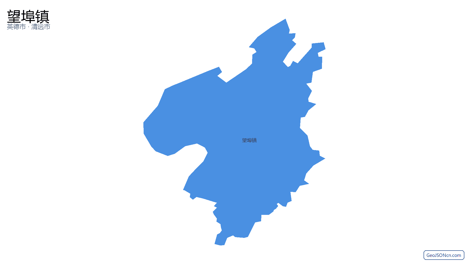 望埠镇行政区划边界地图（英德市·清远市）,提供GeoJSON、SHP矢量边界数据下载及高清地图大图(PNG/JPG) - GeoJSONcn.com