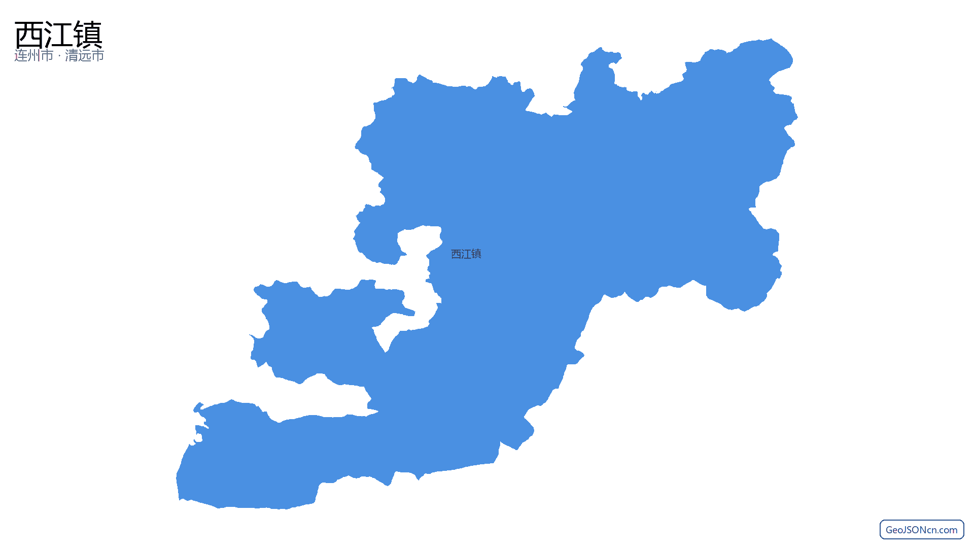 西江镇行政区划边界地图(连州市·清远市),提供GeoJSON、SHP矢量边界数据下载及高清地图大图(PNG/JPG) - GeoJSONcn.com