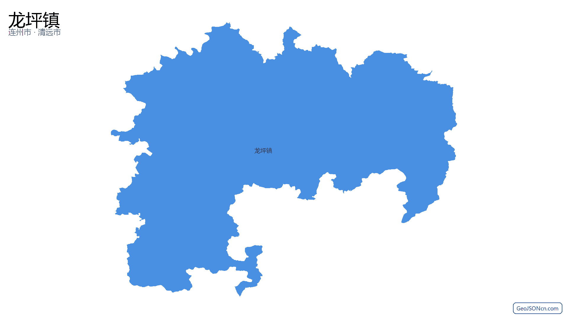 龙坪镇行政区划边界地图(连州市·清远市),提供GeoJSON、SHP矢量边界数据下载及高清地图大图(PNG/JPG) - GeoJSONcn.com