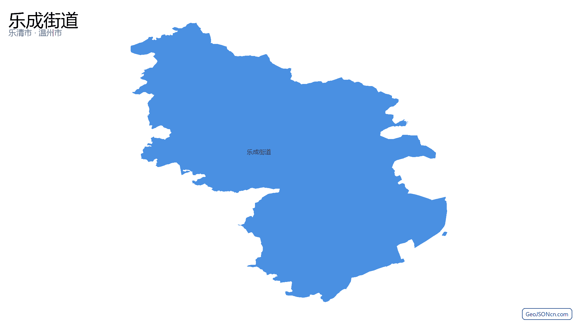 乐成街道行政区划边界地图(乐清市·温州市),提供GeoJSON、SHP矢量边界数据下载及高清地图大图(PNG/JPG) - GeoJSONcn.com
