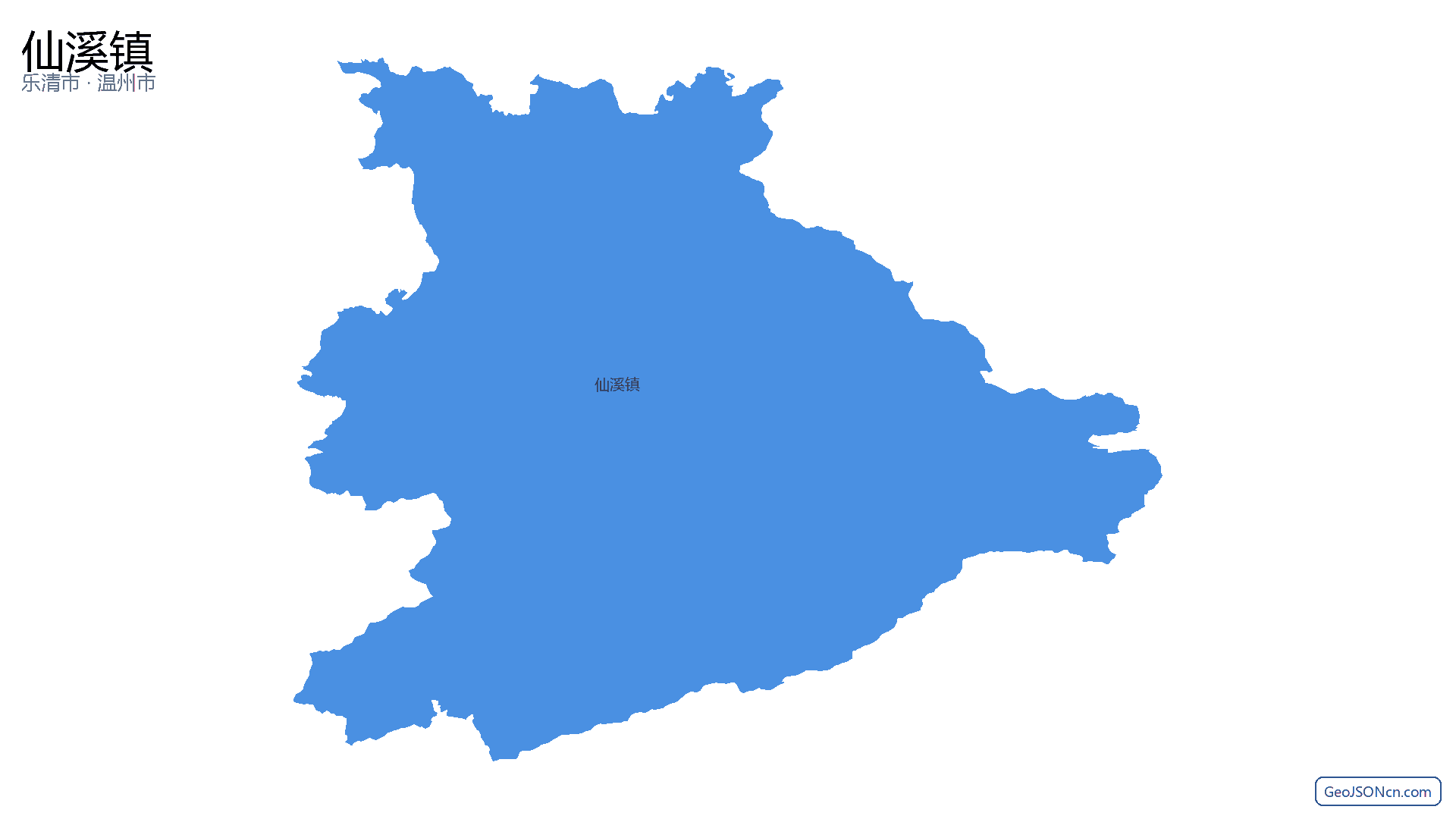 仙溪镇行政区划边界地图（乐清市·温州市）,提供GeoJSON、SHP矢量边界数据下载及高清地图大图(PNG/JPG) - GeoJSONcn.com
