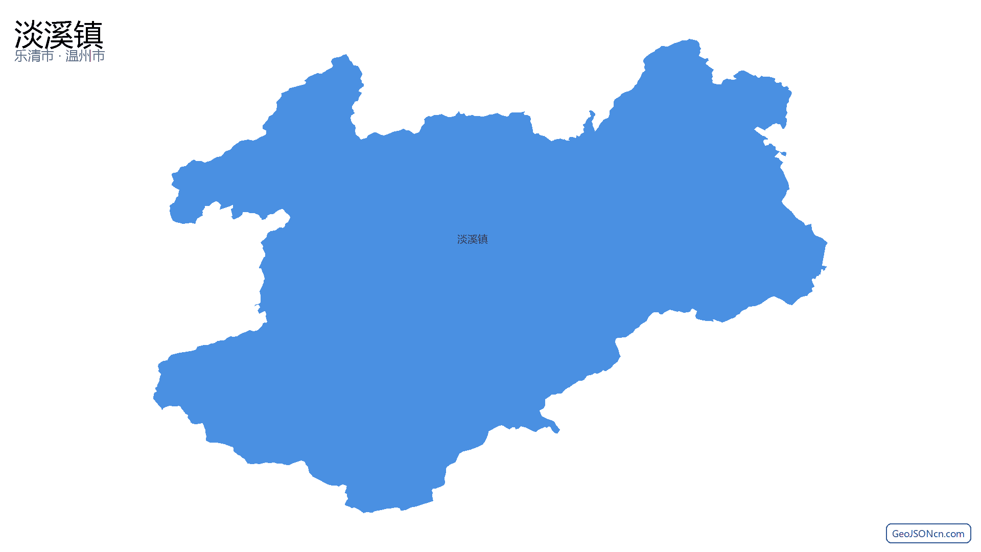 淡溪镇行政区划边界地图(乐清市·温州市),提供GeoJSON、SHP矢量边界数据下载及高清地图大图(PNG/JPG) - GeoJSONcn.com