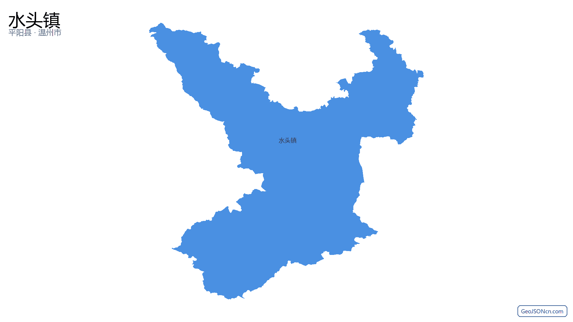 水头镇行政区划边界地图(平阳县·温州市),提供GeoJSON、SHP矢量边界数据下载及高清地图大图(PNG/JPG) - GeoJSONcn.com