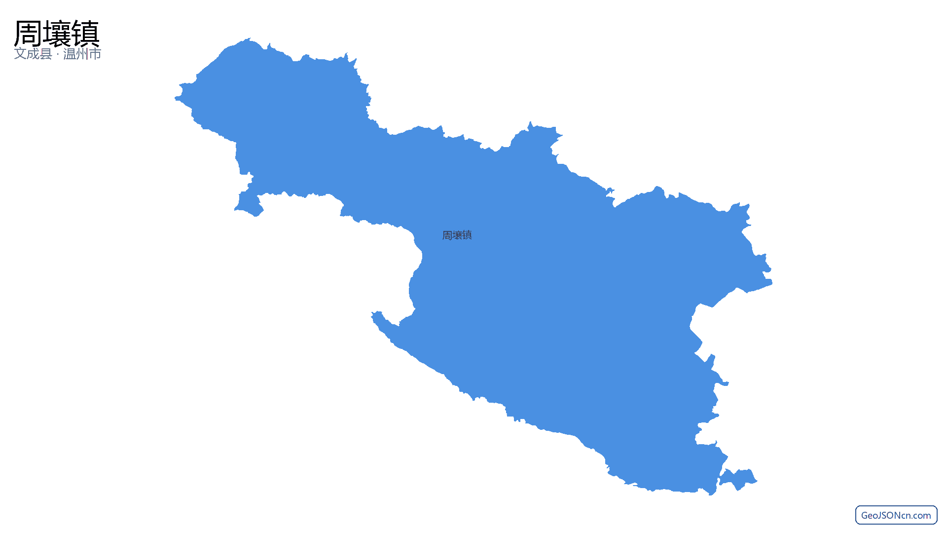 周壤镇行政区划边界地图（文成县·温州市）,提供GeoJSON、SHP矢量边界数据下载及高清地图大图(PNG/JPG) - GeoJSONcn.com